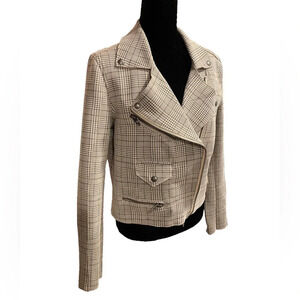 Blank NYC Plaid moto jacket